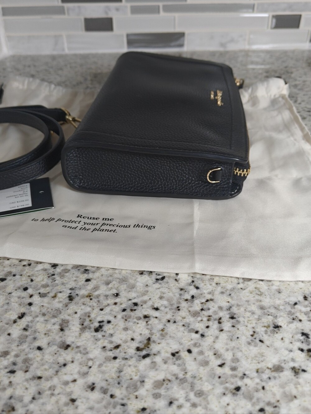 Kate spade pebbled leather crossbody bag (Black) - Picture 6 of 12